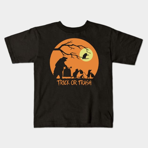 Trick Or Trash Kids T-Shirt by JohnnyBoyOutfitters